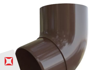 Колено водосточной трубы 82 мм коричневое