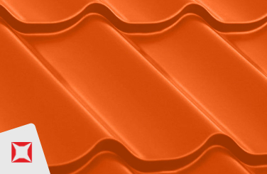 Металлочерепица оранжевая 0.4х1190х2950 мм Металл профиль
