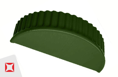 Заглушка конька зеленая 0.45 мм